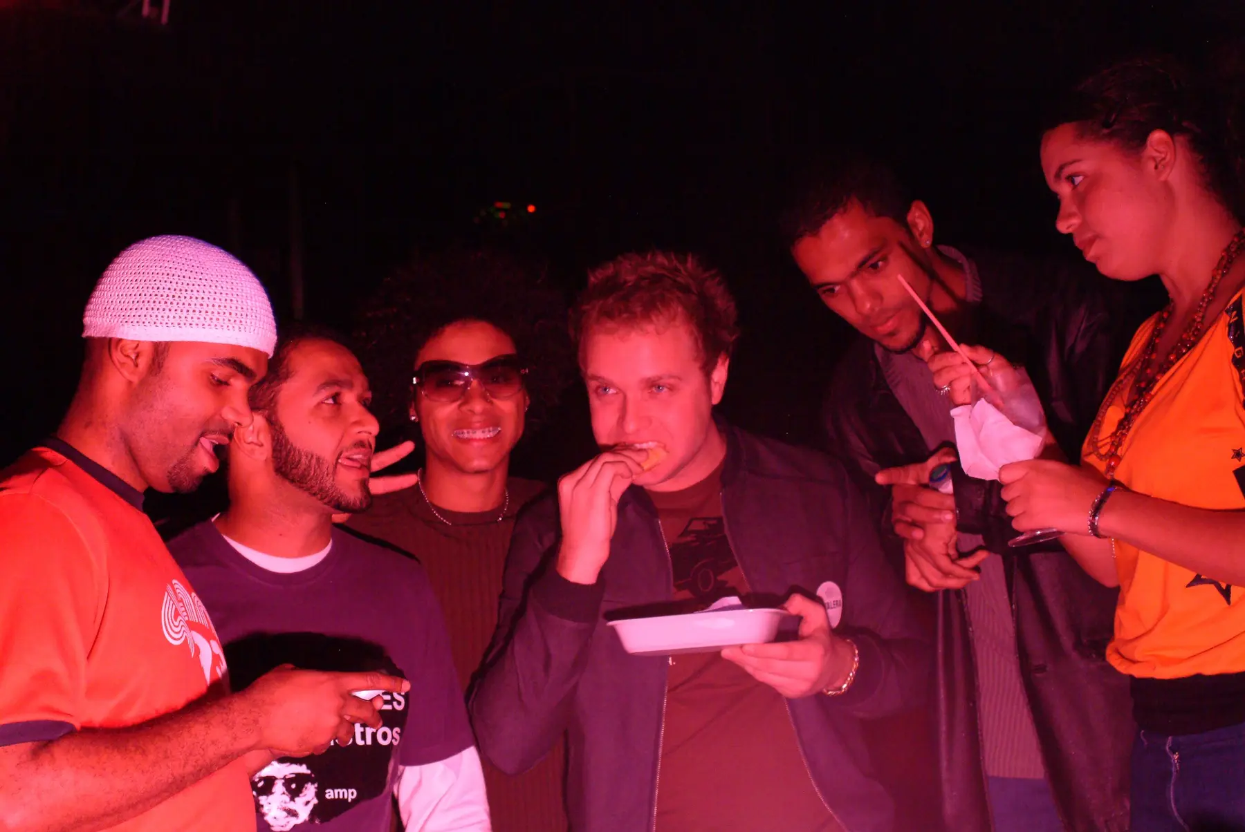 Roney Giah and the band before the show